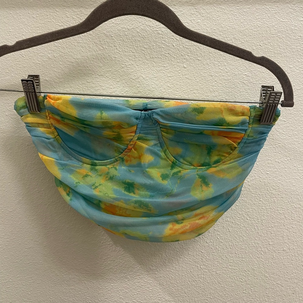 Zara Strapless Floral Corset Top